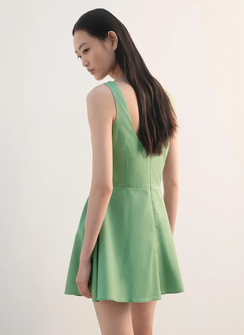 مانجو Flared cotton dress